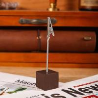 ราคา คลิปหนีบแนวตั้งทำจากไม้ขนาดเล็กหลากสีสุดสร้างสรรค์สำหรับใส่คลิปเหล็กกระดาษโน๊ตโปสการ์ดตั้งโต๊ะ (20644537601)