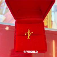 ราคา จี้ทองครึ่งสลึงYHGOLD จี้ตัวอักษร ทองคำแท้96 5 ขายได้จำนำได้ (20003032215)