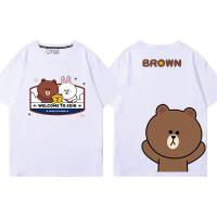 ราคา เสื้อยืดคุณภาพดี ขายดี เสื้อยืดแขนสั้นลําลอง ผ้าฝ้ายแท้ พิมพ์ลายกระต่ายหมีบราวน์ แฟชั่นฤดูร้อน สําหรับผู้ชาย และผู้หญิงS 5XL (20283378501)