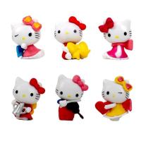 ราคา Sanrio ตุ๊กตาหุ่น6ชิ้น เซ็ต ตกแต่งหน้าเค้กตุ๊กตาขยับแขนขาได้ Hello Kitty 5ซม ของเล่นตั้งโต๊ะของเล่น hiasan mobil ของขวัญสำหรับเด็ก (21170749790)