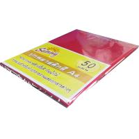 ราคา ปกพลาสติกใสสี A4 ปกใส ปกใสสี ปกใสสีA4 หนา150 ไมครอน 50 แผ่น สีแดง สีขาวขุ่น สีชมพู สีฟ้า สีเขียว สีเหลือง ทำปกรายงาน แผ่นใสสี แผ่นใสสีA4 (1527704927)