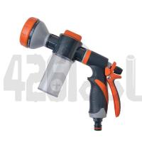 ราคา หัวฉีดน้ำ ปืนฉีดน้ำล้างรถ รดน้ำต้นไม้ ปรับได้ 8 ระดับ มีกระบอกใส่น้ำยาล้างรถฉีดเป็นโฟมได้ (21310172015)