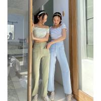 ราคา something apparels pockets pants olive blue (17527355241)