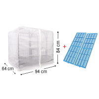 ราคา กรงสุนัขจัมโบ้ กรงหมาขนาดใหญ่ กรงสัตว์เลี้ยง แข็งแรง ทนทาน เคลือบสีกันสนิม มีมุ้งขายแยก Dog Cage (20682840720)