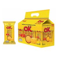 ราคา โอเคทิน บิสกิต ขนมปัง อบกรอบ ชนิดแผ่นบาง 12 ซอง OK Thin Biscuit (20675521999)