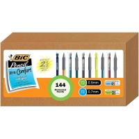 ราคา BIC Mechanical Pencil 2 Xtra comfort Mechanical Pencils With Grip Variety Bulk Pack Of 144 Mechanical Pencils 72 0 5mm With 72 0 7mm Mechanical Led Pencils Assorted Colored Barrels 1 Count Pack of 144