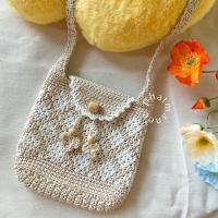 ราคา pmncrochet กระเป๋าถักสะพายข้าง ลายข้าวหลามตัด พร้อมส่งไม่ต้องรอถัก (19897605348)