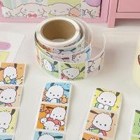 ราคา พร้อมส่งในไทย ถูกมาก สติ๊กเกอร์ sticker ลายการ์ตูน ซานริโอ คิตตี้ สี่เหลี่ยม สติกเกอร์ DIY ตกแต่งภาพ ผนัง 200ดวง ม้วน (20684435944)