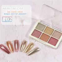 ราคา LaMart store 6 สีทึบเล็บจานสีกระจกวิเศษผงนางฟ้าออโรร่าเล็บรงควัตถุแววของแข็งไทเทเนียมทองกระจกเล็บผงเล็บศิลปะเล็บของแข็ง (17391860664)