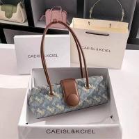 ราคา H กระเป๋าสะพายข้างอเนกประสงค์ กระเป๋าถือหนังลายสีน้ำเงิน (20529693455)