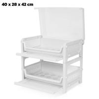 ราคา ที่คว่ำจาน ที่คว่ำชามจาน ชั้นวางจาน ชั้นคว่ำจาน ชั้นวางจานชาม 2ชั้น ชั้นคว่ำจาน มีฝาปิด มีถาดระบายน้ำ ใส่จานได้ 28ใบ ขนาด40x28x42cm Simpler (17522495780)