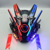 ราคา Cyberpunk mask Predator helmet cosplay mechanical tactical mask illuminated full face gas mask JYUE (20496257309)