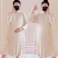 ราคา ชุดเดรสแฟชั่นเกาหลี เนื้อผ้าชีฟองอัดพลีท ตัวพลีทอัดแน่น ไม่แตกลอน (19689655447)