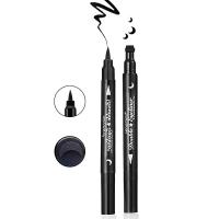 ราคา Favogue 2 In1 Double Head Moon Star Heart Flower Liquid Eyeliner ปากกา Black Stamp Waterproof Lasting Support Tattoo Triangle Seal Eye Liner Eye Makeup Tool (21106399548)