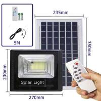 ราคา Solar light 180W 300W 500W ไฟLED แผงโซลาร์เซลล์ โคมไฟโซลาร์เซลล์ ไฟโซล่าเซลล์ สวนกันน้ำ กันฟ้าผ่า กลางแจ้ง ไฟถนน (19887893647)