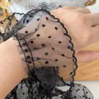 ราคา วัสดุเสริมลูกไม้สีดำเสื้อผ้า DIY ผ้าตาข่ายชายลูกไม้ผ้าออร์แกนซ่าตกแต่งคอเสื้อกระโปรงชายเสื้อต่อผ้าแบบยาวและกว้าง (20975347851)