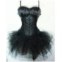 ราคา ผู้หญิง Plus ขนาดซาติน Lace Up Burlesque Corset Tutu กระโปรงชุด Halloween Costume (20756678794)