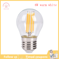 ราคา SHZTGM หลอดไฟ LED Spotlight 2W 4W 6W E27 cob candle Flame TIP G45 filament Glass Lamp (20880793206)