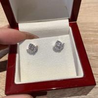 ราคา ต่างหูช่อมะกอก เพชรasscher 30ตังค์ ประกบเพชรmarquise 10ตังค์ 2เม็ด รวม 50ตังค์ ใส่ออกงานได้ ใส่ติดหูก็ได้น้า (18184138091)