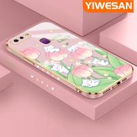 ราคา YIWESAN เคสสำหรับ OPPO F9 F9 Pro F7 F5วัยรุ่น A7x Realme 2 Pro U1ลายดอกไม้ขอบสี่เหลี่ยมเคสมือถือดีไซน์ใหม่ชุบแบบบางเคสฝาปิดเลนส์เต็มรูปแบบกล้องปกป้องเคสนิ่มกันกระแทก (20893448808)