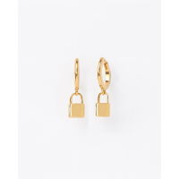 ราคา Variandco Lock Gold Earrings สลักชื่อ ต่างหูห่วงชุบทองแท้ 18K Gold Plating ต่างหูสลักชื่อแม่กุญแจ (14522073465)