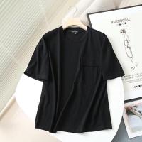 ราคา MASSIMO DUTTI 2023ชุดเดรสหน้าร้อนดีไซน์ใหม่มีกระเป๋าผ้าฝ้ายตกแต่งด้วยตัวเองเสื้อยืดรอบคอสีขาว (20266010634)