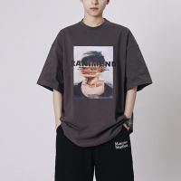 ราคา Suikone เสื ้อวินเทจยุค90 เสื้อผู้ชายเท่ พิมพ์ลาย เสื้อแขนสั้นผช (14096531156)