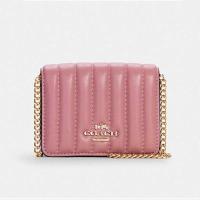 ราคา กระเป๋าสตางค์ Coach C8091 กระเป๋าสตางค์มินิผู้หญิง Crossbody สลิงโซ่กระเป๋าสั้น (16426312600)