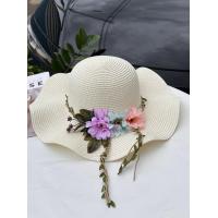 ราคา M Yshop หมวกสานปีกกว้าง ตกแต่งดอกไม้ หมวกกันแดด พร้อมส่งจากไทย รุ่น C057 (19759839532)