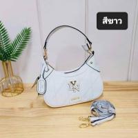 ราคา กระเป๋าลิน Lyn ทรงพอช งานแท้Outlet สะพายข้างได้ คล้องไหล่ได้ ได้สายสะพาย 2 เส้น ขนาด 9 มีฟ้า ม่วง ดำ เขียว ครีม ขาว อุปกรณ์ ถุงผ้า ป้ายแบรน (21083118081)