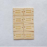 ราคา แพ็คละ 8 ชิ้น ป้าย Handmade ป้าย Handmade จิ๋ว เลียนแบบหนังกลับ ขนาด 1 5x2 ซม (16339626844)
