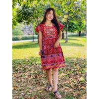 ราคา ชุดดอย ชุดพื้นเมือง เดรสกลาง สีสวยๆ แบบเดรส ยาว 35 นิ้ว ใส่คลุมท้อง ใส่เที่ยวฤดูหนาว ใส่แอ่วเหนือ (12102851633)