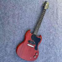 ราคา กีตาร์มืออาชีพพื้นผิวมันวาวใส่สะพานการสั่นกีตาร์ไฟฟ้าสีเหลืองครีมแบบฝังที่กำหนดเอง Gibson SG (20411310940)