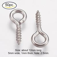 ราคา Beebeecraft 10 100 PC 304 สแตนเลสสกรูหมุดหมุดตาหมุดตะขอตาไก่สกรูเกลียวตะขอตะขอหมุด Bails สำหรับครึ่งเจาะลูกปัดเครื่องประดับทำ (15760587654)