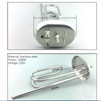 ราคา 220V 1500W Immersion Heating พร้อมเทอร์โมสตัทสำหรับเครื่องทำน้ำอุ่น Ariston Stainless Element Steel 50ลิตรท่อความร้อน Rod (19950600642)