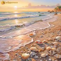 ราคา winnereco ปักเพชร ภาพวาดเพชรเม็ด 5D เจาะเต็มรอบ DIY ภาพวาดเพชรชุดอุปกรณ์ชายหาดทั้งชุดฝันการตกแต่งบ้าน30x30cm ครอสติสคริสตัล ปักเพชรครอสติช diamond painting (20699749127)