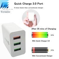 ราคา หัวปลั๊กชาร์จเร็ว 3 ช่อง Quick Charge 3 0 Fast Charge Qualcomn QC3 0 (3486362301)