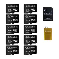 ราคา การ์ดไมโครเอสดีคลาวด์10แพ็ค 32GB 16GB 8GB 4GB 2GB 1GB 128MB U3 U1 A2 A1 C10 UHS I บัตร TF ความจำแบบไมโคร SD พร้อมอะเดปเปอร์ (21171157256)
