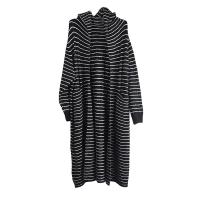 ราคา XITAO Cardigan Hooded Striped Knitting Long Sweaters Cardigan (20626526009)