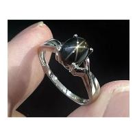 ราคา แหวนเงินแท้ 925 พลอยสตาร์ดำ black star sapphire น้ำหนัก 2 02 กะรัต ขาสวยเนื้อเนียนค่ะ (19755787588)