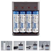 ราคา ชาร์จ4แท่นชาร์จแบตเตอรี่สำหรับ AA AAA Lbc USB อิสระไม่มีแบตเตอรี่ชาร์จแบตเตอรี่ (7539927411)
