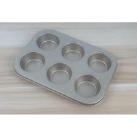ราคา ถาดอบมัฟฟิน 6 หลุม เคลือบเทฟล่อน non stick ถาดหลุมอบขนม คัพเค้ก แม่พิมพ์เค้กเทฟล่อน ขนาด 28 5 18 5 ซม (17956963834)
