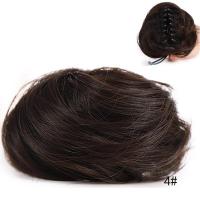 ราคา Synthetic Short Straight Claw Clip on Hair Bun Elastic Band Messy Chignon Hair Extension Hairpiece For Women and Kids (13863798150)