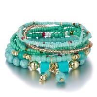 ราคา Boho ชุดสร้อยข้อมือลูกปัดข้าวหลากสีสำหรับผู้หญิงกำไลข้อมือแฟชั่นเครื่องประดับอัญมณีสำหรับปีกเสน่ห์หอไอเฟล (19760876389)