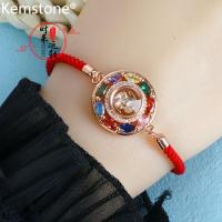 ราคา Kemstone สร้อยข้อมือคริสตัลรูปสร้อยข้อมือคลื่นแบบหมุนได้สร้อยข้อมือหินฮวงจุ้ยจีนสำหรับผู้หญิงนำโชคชุบเงินสีโรสโกลด์ (19206870601)