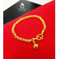 ราคา สร้อยข้อมือ B381 หนัก 2 สลึง ลายผ่าหวาย ทองเคลือบ สร้อยข้อมือทองสวย สร้อยข้อมือ หนัก 2 สลึง (20758193446)