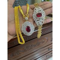 ราคา สวยมากก เซทพลอยแดงทับทิมพลอยเจียรไนยสวยงาม จี้เพชรพร้อมสร้อยคอหนัก3 บาทสุดคุ้ม (16472262274)