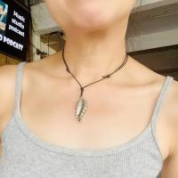 ราคา สร้อยคอแฟชั่น แต่งโรเดียมรูปใบไม้ (20904088341)