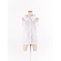 ราคา vora เสื้อแขนกุด แต่งระบายปกคอ กระดุมด้านหน้า Preloved (20662488566)