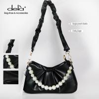 ราคา Dela กระเป๋าออกงานเรียบหรู แต่งจับจีบกระเป๋าถือ กระเป๋าสะพายข้างผู้หญิง กระเป๋าออกงานราตรี กระเป๋าออกงาน (20058624935)